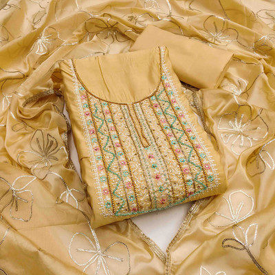 Divastri Jacquard Embellished Salwar Suit Material