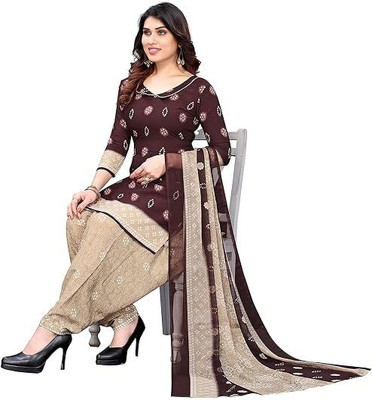 Varishtaa Crepe Solid, Geometric Print, Striped Salwar Suit Material