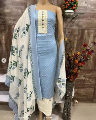 Meghdoot Textiles Pure Cotton Geometric Print Salwar Suit Material