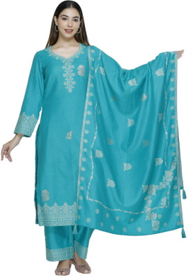 Safaa Wool Self Design Kurta & Palazzo Material