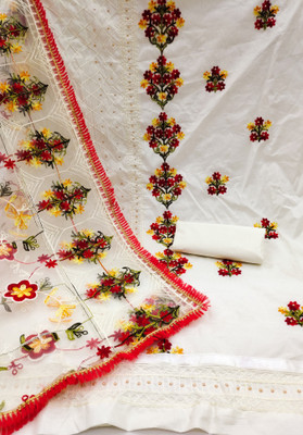 PRIHAL ART Georgette Embroidered Blouse Material