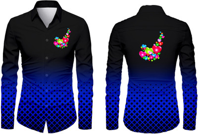 AviraEnterprise Men Printed Casual Blue Shirt