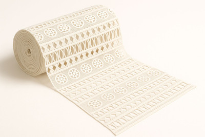 ThreadnThaan Cotton Blend Embroidered Lace