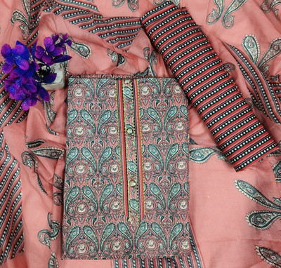 AAKARSHAN SAREES Pure Cotton Floral Print Salwar Suit Material