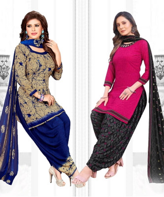 VERCO Crepe Printed Salwar Suit Material