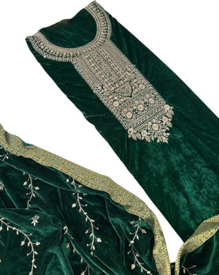 JDAK Velvet Embroidered Salwar Suit Material