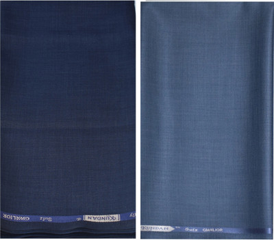 KUNDAN SULZ GWALIOR Cotton Blend Self Design Trouser Fabric