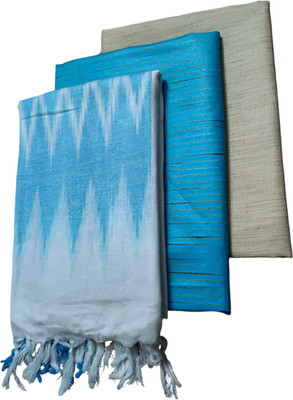SS Handloom Cotton Silk Striped Salwar Suit Material
