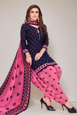 DUTT TEXTILE Crepe Printed Salwar Suit Material