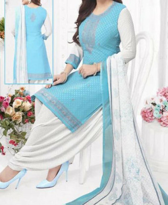 INITHI Crepe Printed Salwar Suit Material