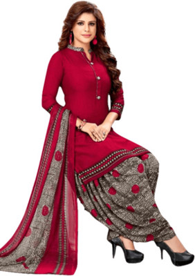 DUTT Crepe Printed Kurta & Patiyala Material