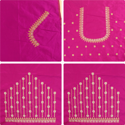Blouseji Silk Blend Embroidered Blouse Material