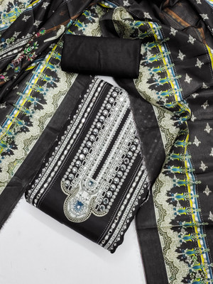 Divastri Silk Blend Embellished, Printed Salwar Suit Material