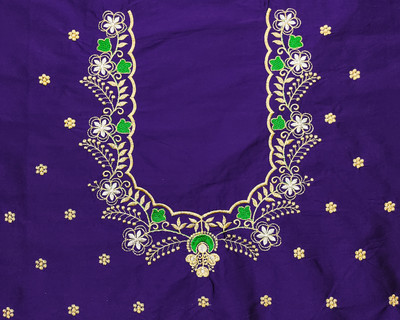 vishwambhari enterprise Art Silk Embroidered Blouse Material