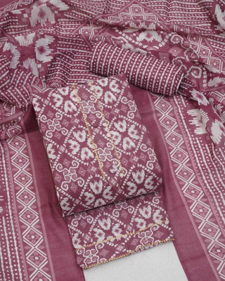 Stylish Designer Cotton Blend Printed Kurta & Churidar Material