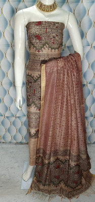 MOHEY DESI Silk Blend Printed Kurta & Churidar Material