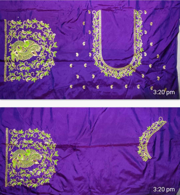 AYONIJA Cotton Silk Embroidered Blouse Material