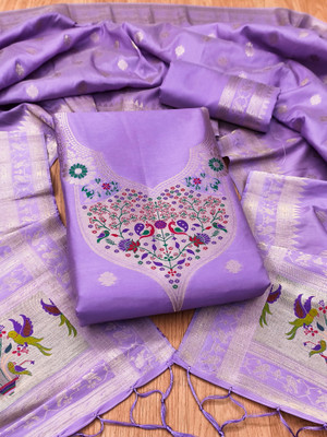 Divastri Cotton Silk Embellished Salwar Suit Material