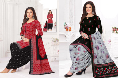 SIMPLYETHNIC Crepe Printed Salwar Suit Material