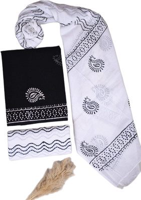 CRAFTWELL Pure Cotton Printed Kurta & Patiyala Material