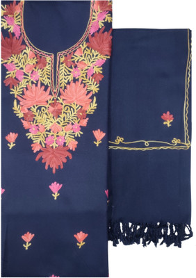 Kashmiri Wool Embroidered Salwar Suit Material