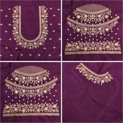 RAJVILASH Cotton Silk Embroidered Blouse Material