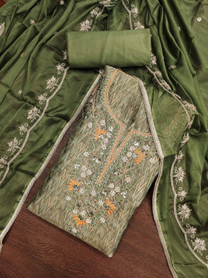 Blissta Organza Embroidered Salwar Suit Material