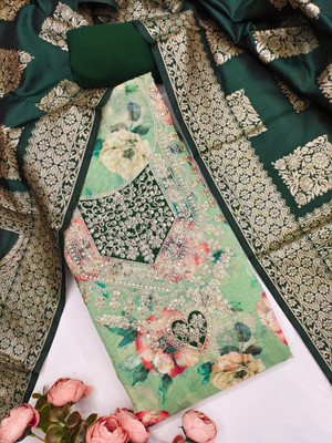 Divastri Chiffon Embroidered, Printed Salwar Suit Material