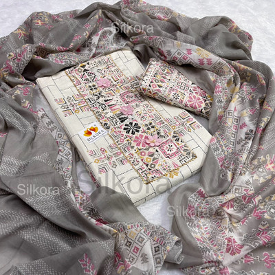 SILKORA Pure Cotton Printed Salwar Suit Material