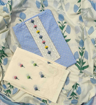 FAB JUNCTION Pure Cotton Printed Salwar Suit Material