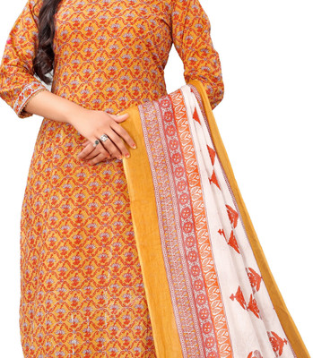 Dhanlaxmii Tex Cotton Blend Floral Print Kurta Fabric
