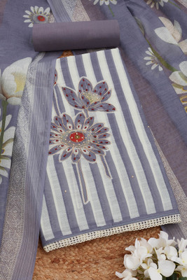 soch Cotton Blend Striped Salwar Suit Material