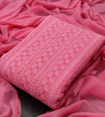 NEWHLSILKMILLS Pure Cotton Embroidered Salwar Suit Material