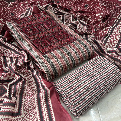 krishna boutique Pure Cotton Printed Salwar Suit Material