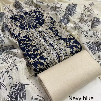 krishna boutique Pure Cotton Printed Salwar Suit Material