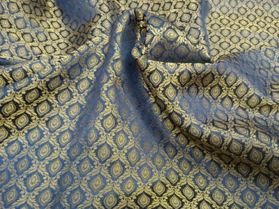 Divine Trends Brocade Checkered Multi-purpose Fabric