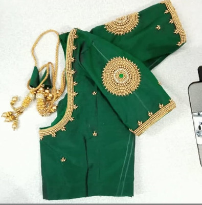 Zaid Collection Art Silk Embroidered Blouse Material