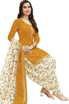 SHREE JEENMATA COLLECTION Pure Cotton Floral Print, Printed Kurta & Patiyala Material