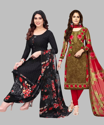 VERCO Crepe Printed Salwar Suit Material