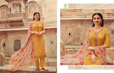 Dhruvil Impex Crepe Embellished Salwar Suit Material
