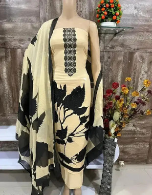 SAMYAGDARSHANA Pure Cotton Embroidered Salwar Suit Material