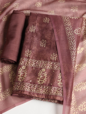 Meena Bazaar Chanderi Printed Salwar Suit Material