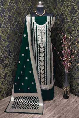 SAUMYA CREATIONS Art Silk Self Design Kurta & Palazzo Material