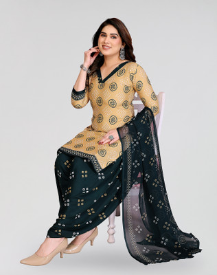 ANIRAV Crepe Printed Salwar Suit Material