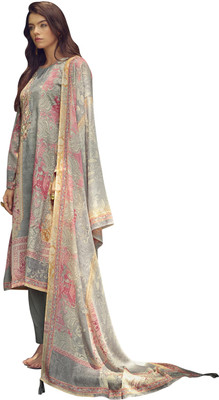 DRAVINAM Trends Wool Embroidered Salwar Suit Material