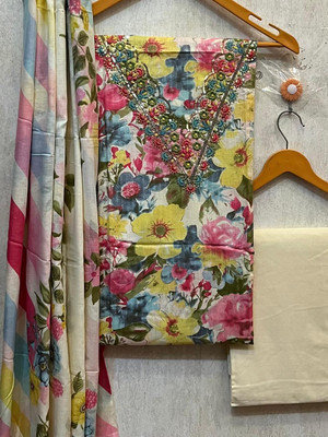 Vijaycreation Pure Cotton Floral Print Salwar Suit Material
