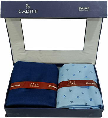 CADINI Cotton Blend Solid, Printed Shirt & Trouser Fabric