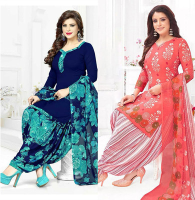 laxmi creation Crepe Printed Salwar Suit Material