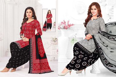laxmi creation Crepe Printed Salwar Suit Material