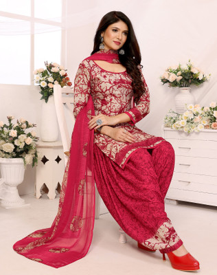 HLSILK Crepe Solid Salwar Suit Material